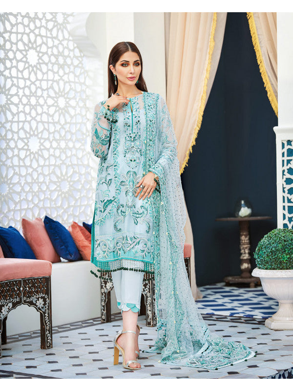 Imane D-2 (3-Piece Embroidered Chiffon Suit) | Gulaal | Adila Unstitched Luxury Formals