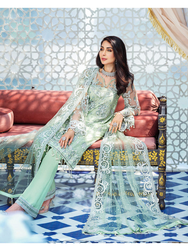Anisah D-5 (3-Piece Embroidered Net Suit) | Gulaal | Adila Unstitched Luxury Formals
