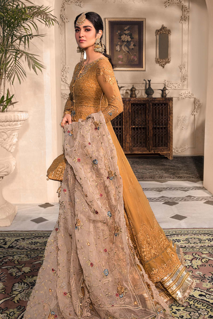 Mustard BD-2606 | Maria B | Mbroidered | Eid Heritage Collection 23