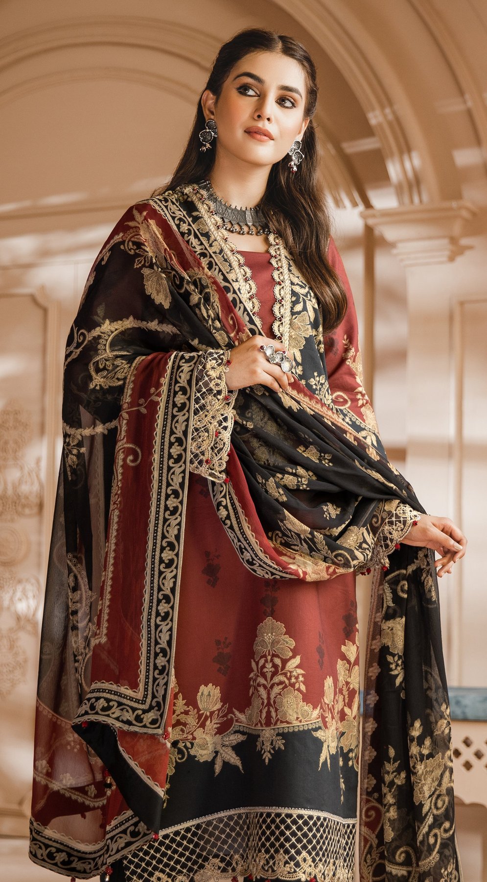 Aliya | Anaya by Kiran Chaudhry | Noor Bano | Unstitched Embroidered Cambric Collection'21