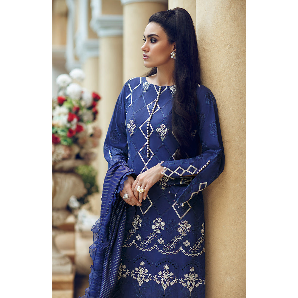 Evening Blue (Rouche Chikankari Collection)