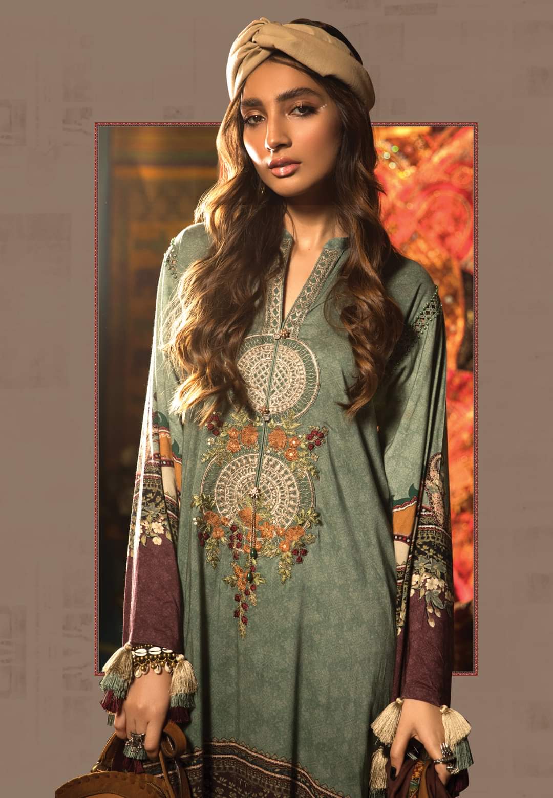 MPT-910-A | Maria B | M.Prints | Unstitched Fabrics | Fall/Winter 20