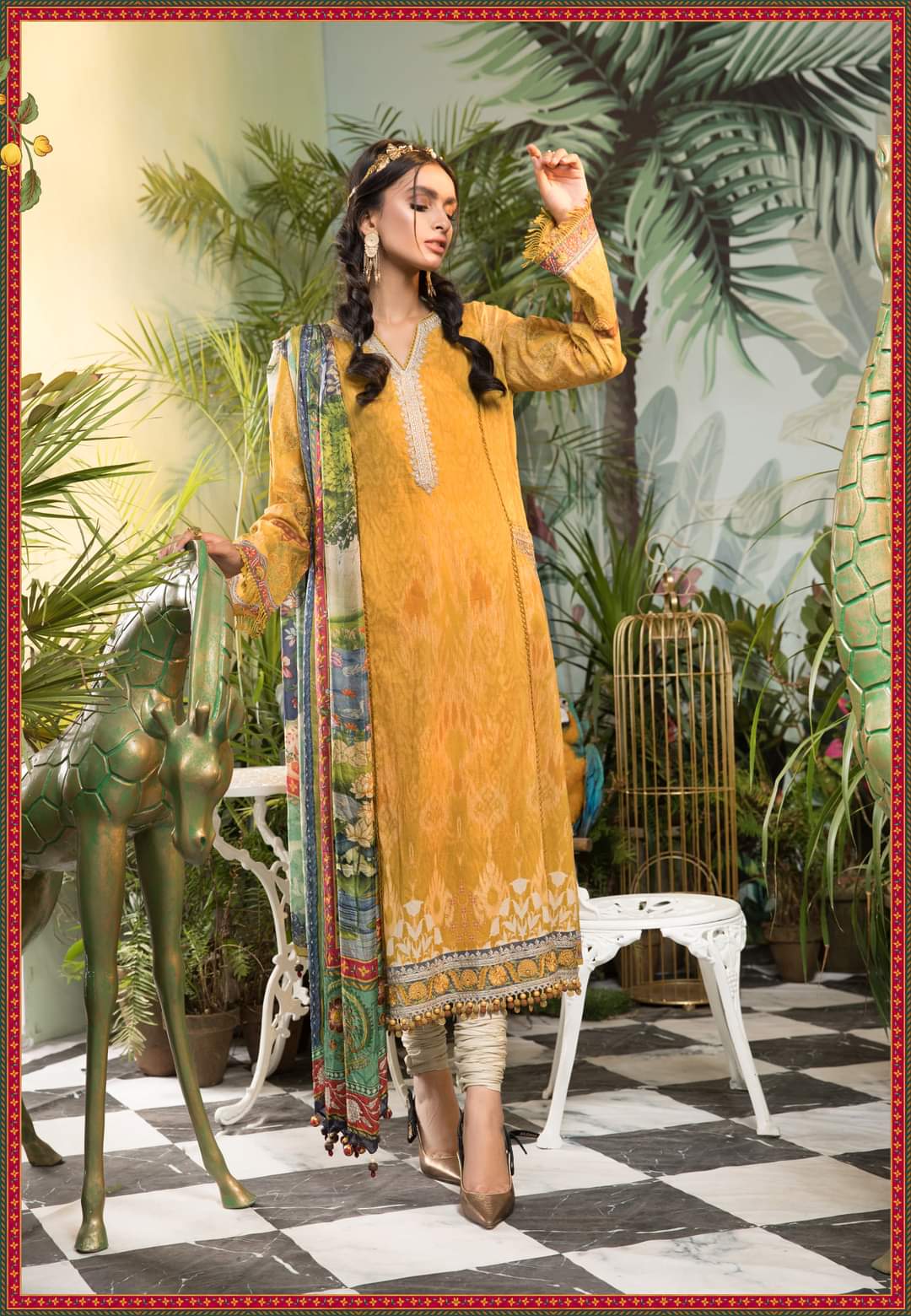 MPT-1104-A | Maria B  | Mprints Summer Festive Lawn'21