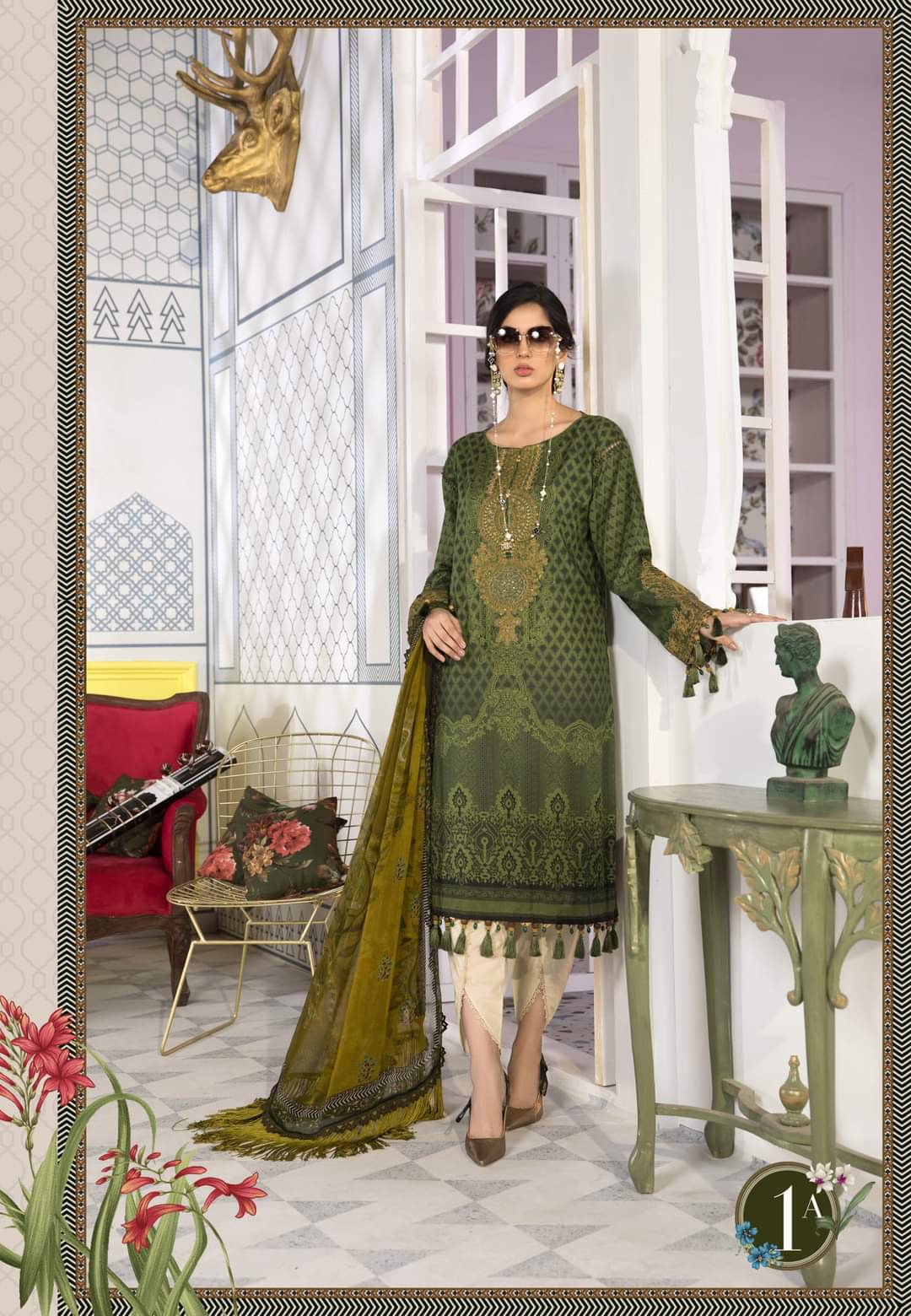 MPT-1101-A | Maria B  | Mprints Summer Festive Lawn'21