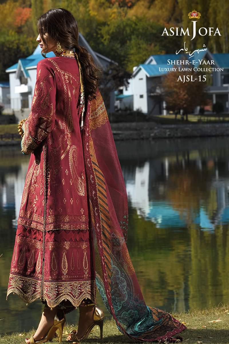 AJSL - 15 | Asim Jofa | Shehr - E - Yaar Luxury Lawn Collection 2022