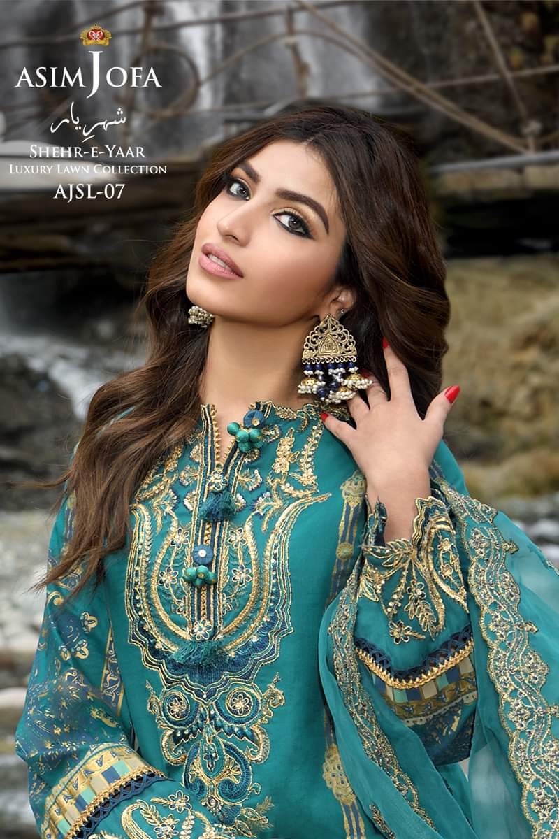 AJSL - 07 | Asim Jofa | Shehr - E - Yaar Luxury Lawn Collection 2022