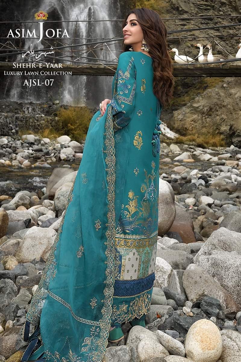 AJSL - 07 | Asim Jofa | Shehr - E - Yaar Luxury Lawn Collection 2022