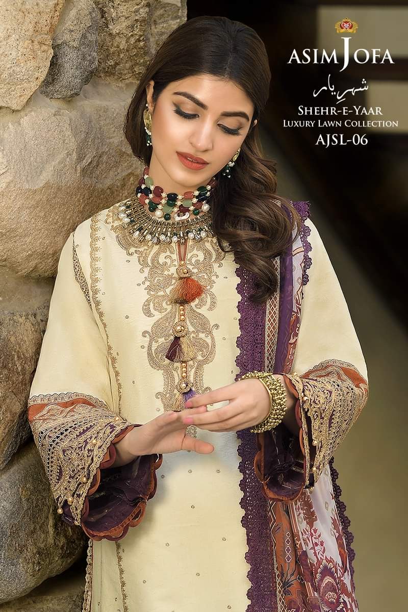 AJSL - 06 | Asim Jofa | Shehr - E - Yaar Luxury Lawn Collection 2022