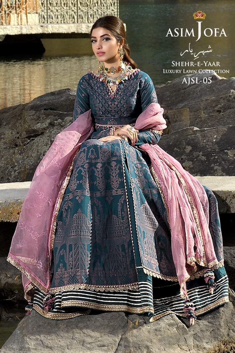 AJSL - 05 | Asim Jofa | Shehr - E - Yaar Luxury Lawn Collection 2022