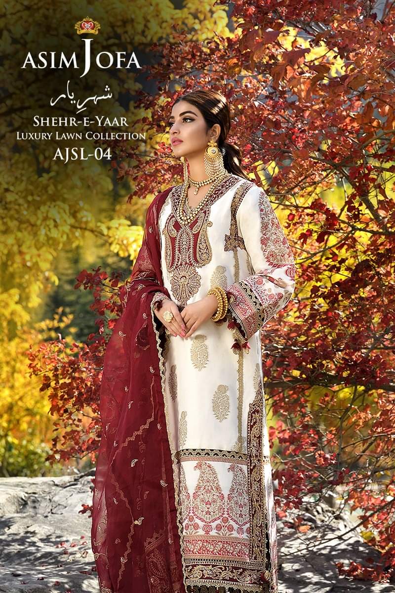 AJSL - 04 | Asim Jofa | Shehr - E - Yaar Luxury Lawn Collection 2022