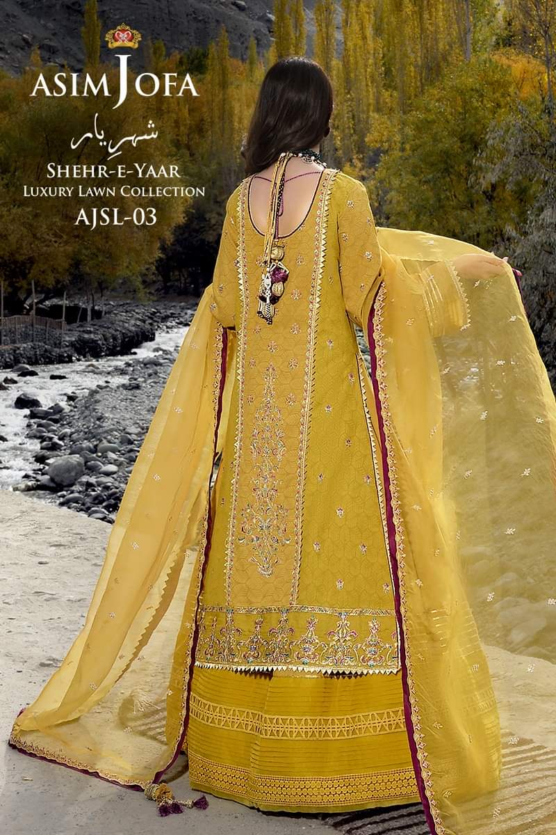 AJSL - 03 | Asim Jofa | Shehr - E - Yaar Luxury Lawn Collection 2022