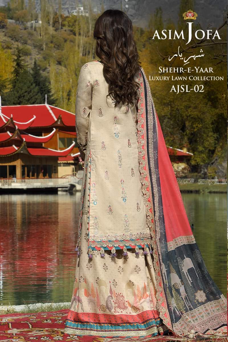 AJSL - 02 | Asim Jofa | Shehr - E - Yaar Luxury Lawn Collection 2022
