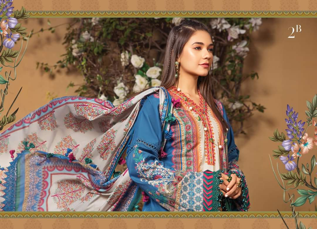2B | Maria B | Secret Garden | Mprints Spring Summer Lawn Collection 2022