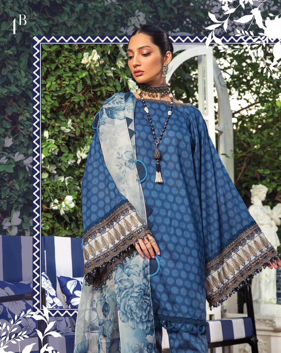 4B | Maria B | Secret Garden | Mprints Spring Summer Lawn Collection 2022