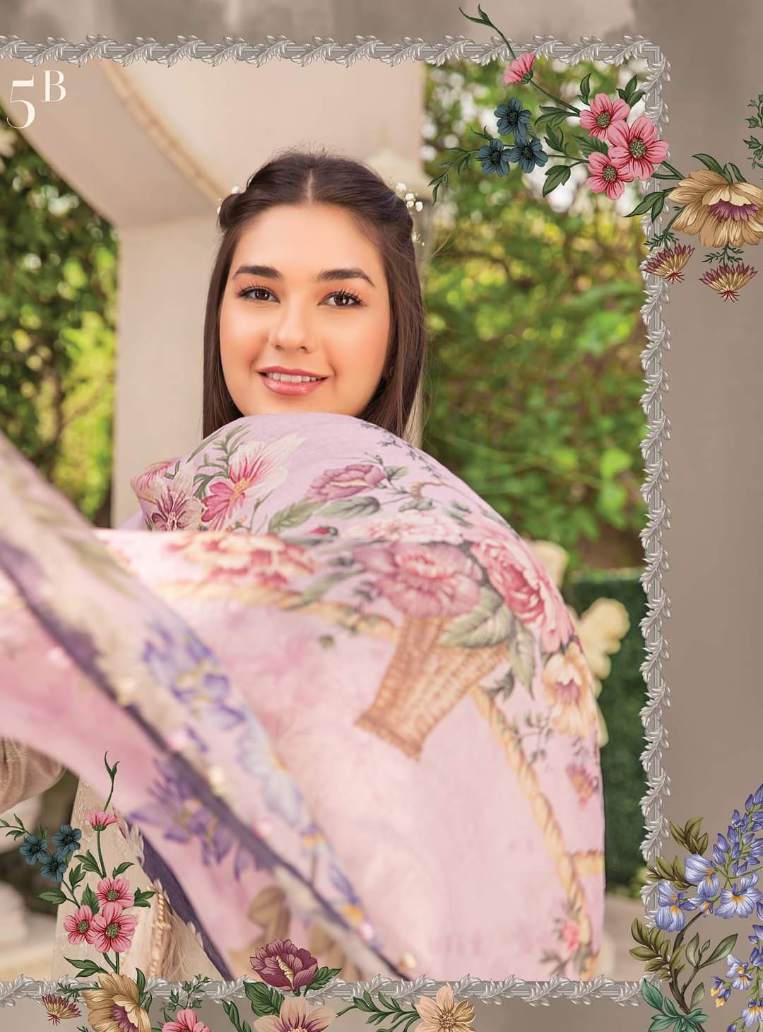 5B | Maria B | Secret Garden | Mprints Summer Lawn Collection 2022