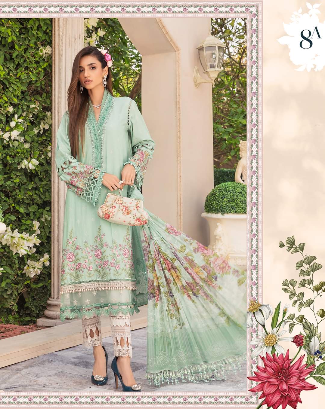8A | Maria B | Secret Garden | Mprints Summer Lawn Collection 2022