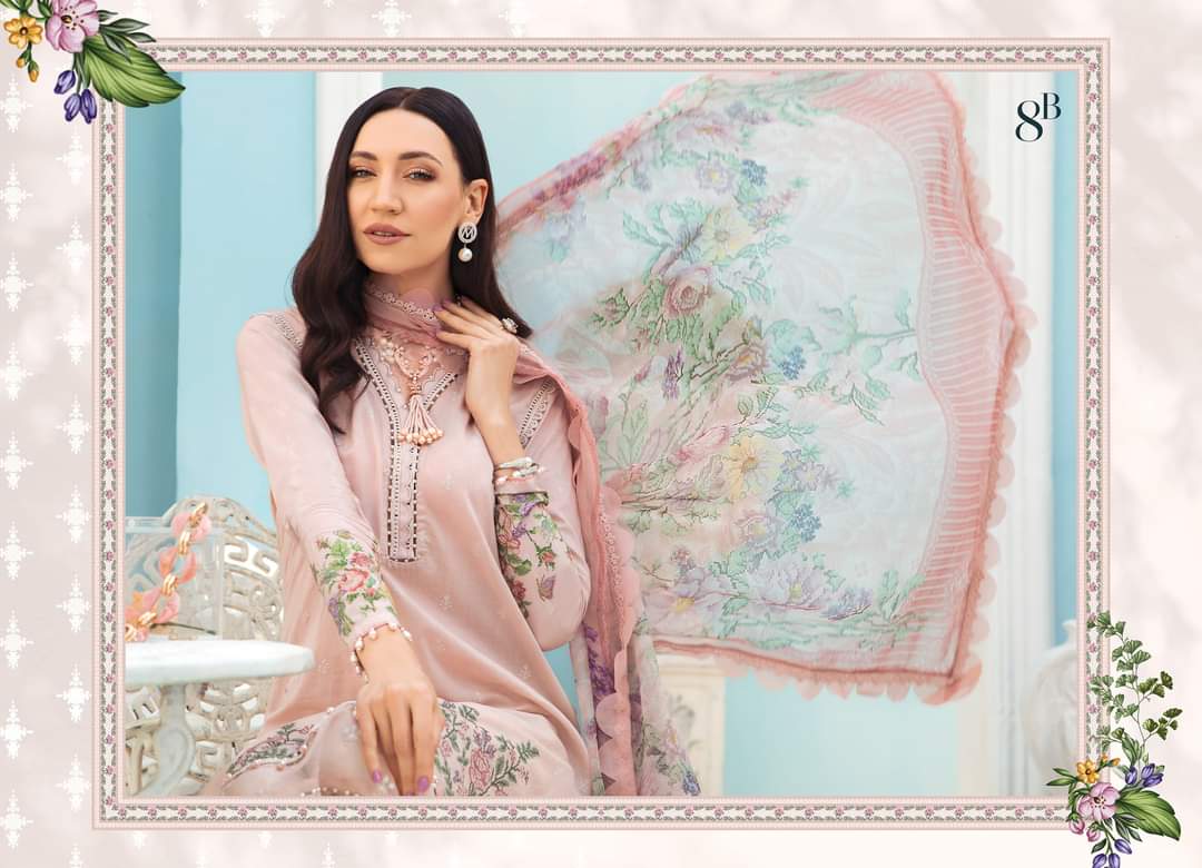 8B | Maria B | Secret Garden | Mprints Summer Lawn Collection 2022