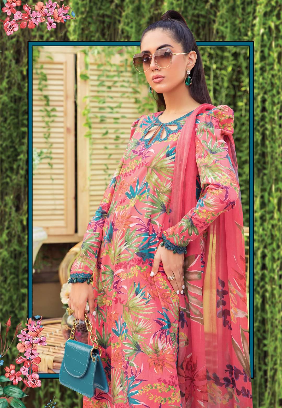 9A | Maria B | Secret Garden | Mprints Summer Lawn Collection 2022