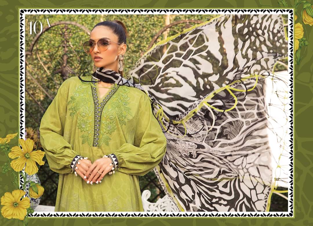 10A | Maria B | Secret Garden | Mprints Summer Lawn Collection 2022
