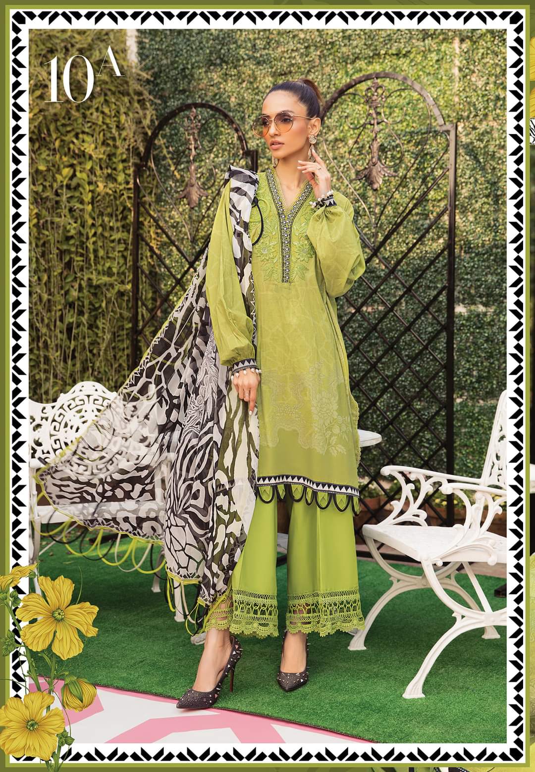 10A | Maria B | Secret Garden | Mprints Summer Lawn Collection 2022
