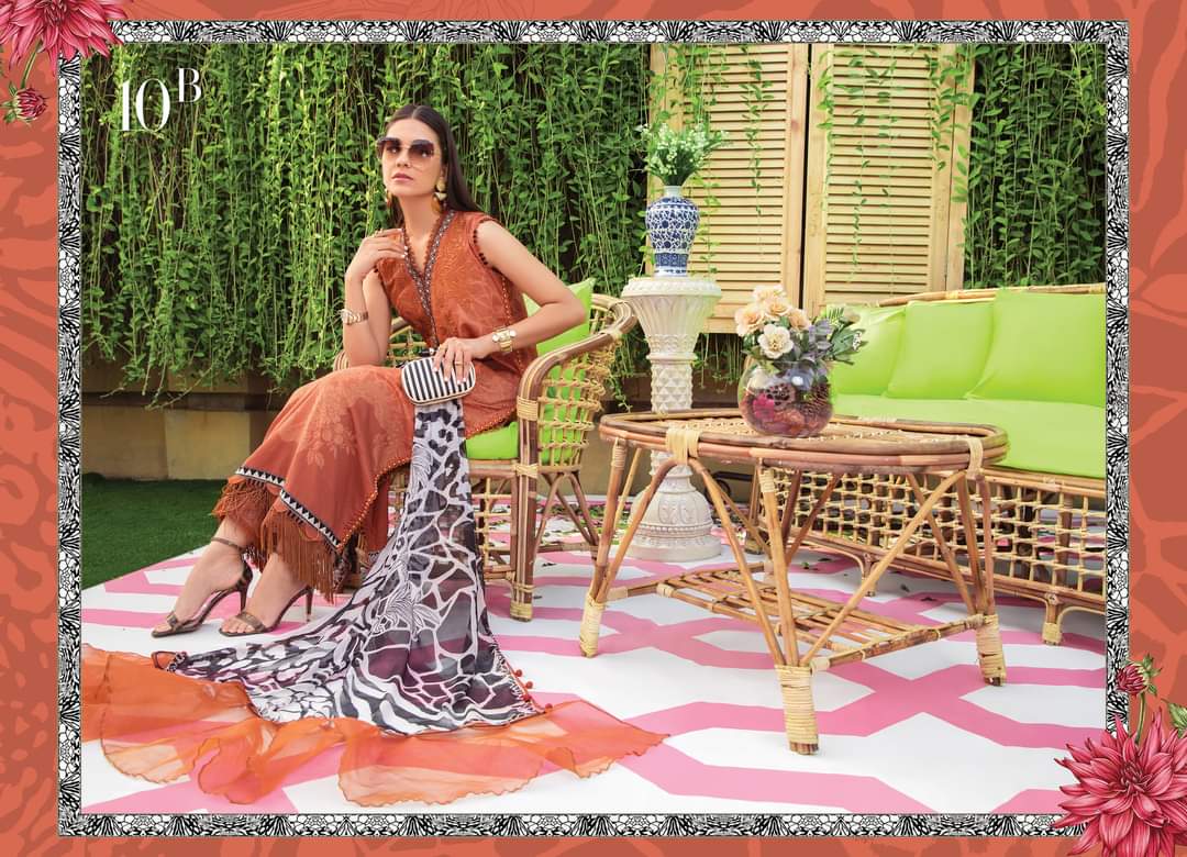 10B | Maria B | Secret Garden | Mprints Summer Lawn Collection 2022