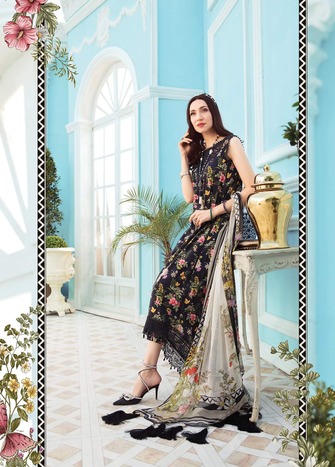 13B | Maria B | Secret Garden | Mprints Summer Lawn Collection 2022