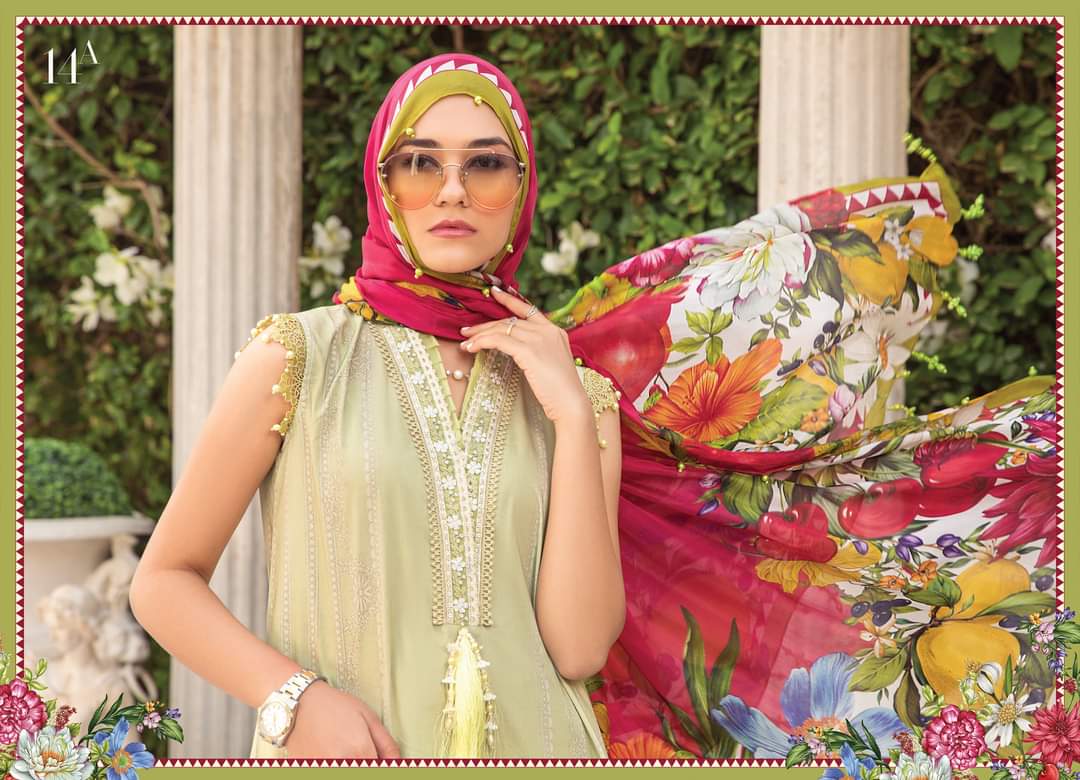 14A | Maria B | Secret Garden | Mprints Summer Lawn Collection 2022