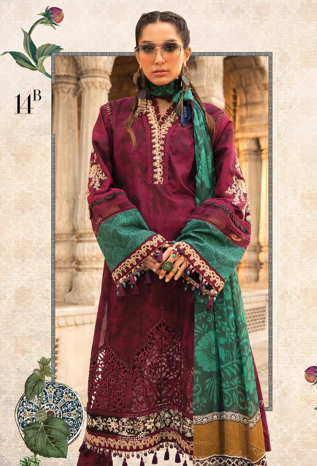 D22-14-B | Maria B | Unstitched Luxury Lawn Collection 2022