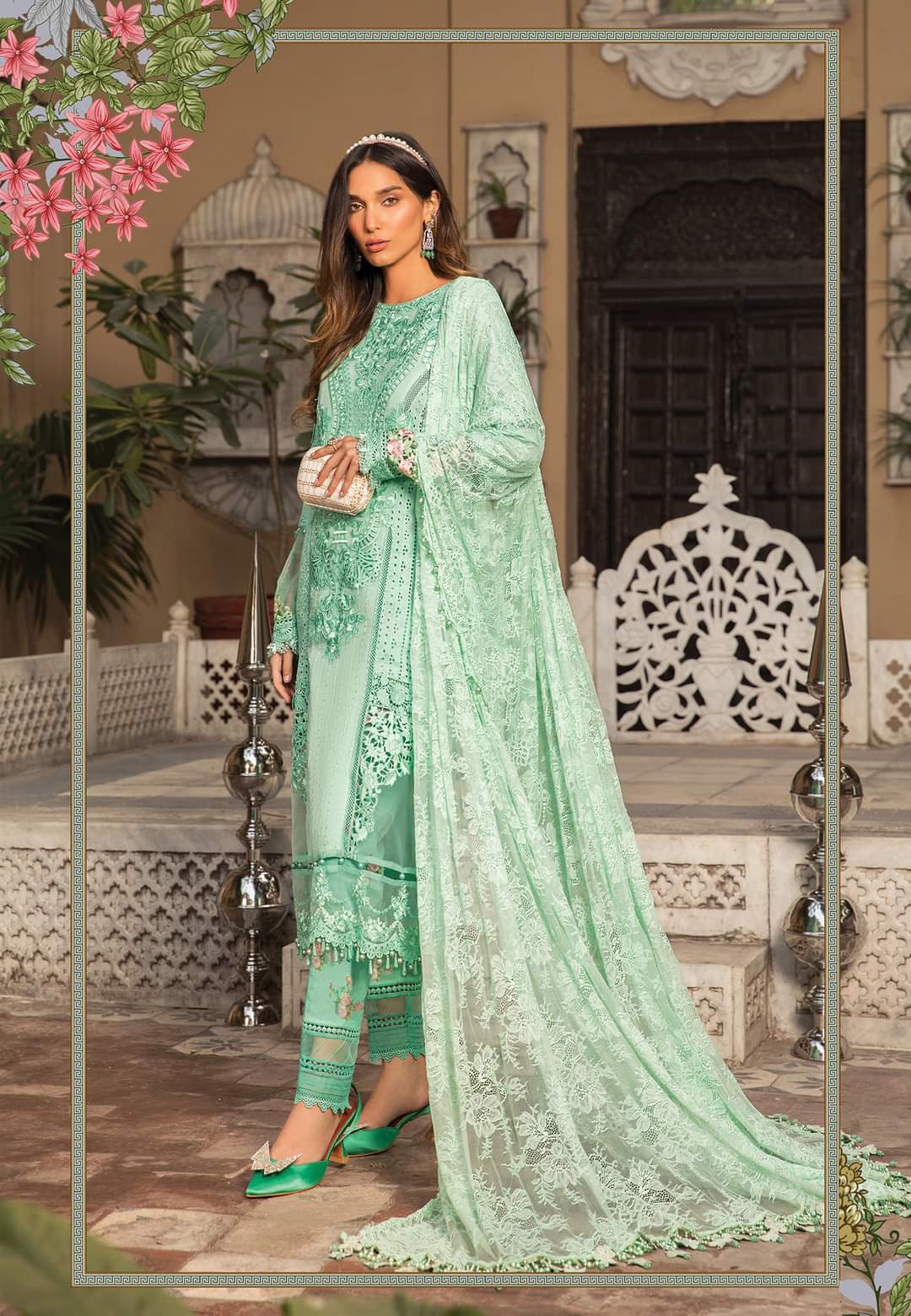 D22-11-A | Maria B | Unstitched Luxury Lawn Collection 2022