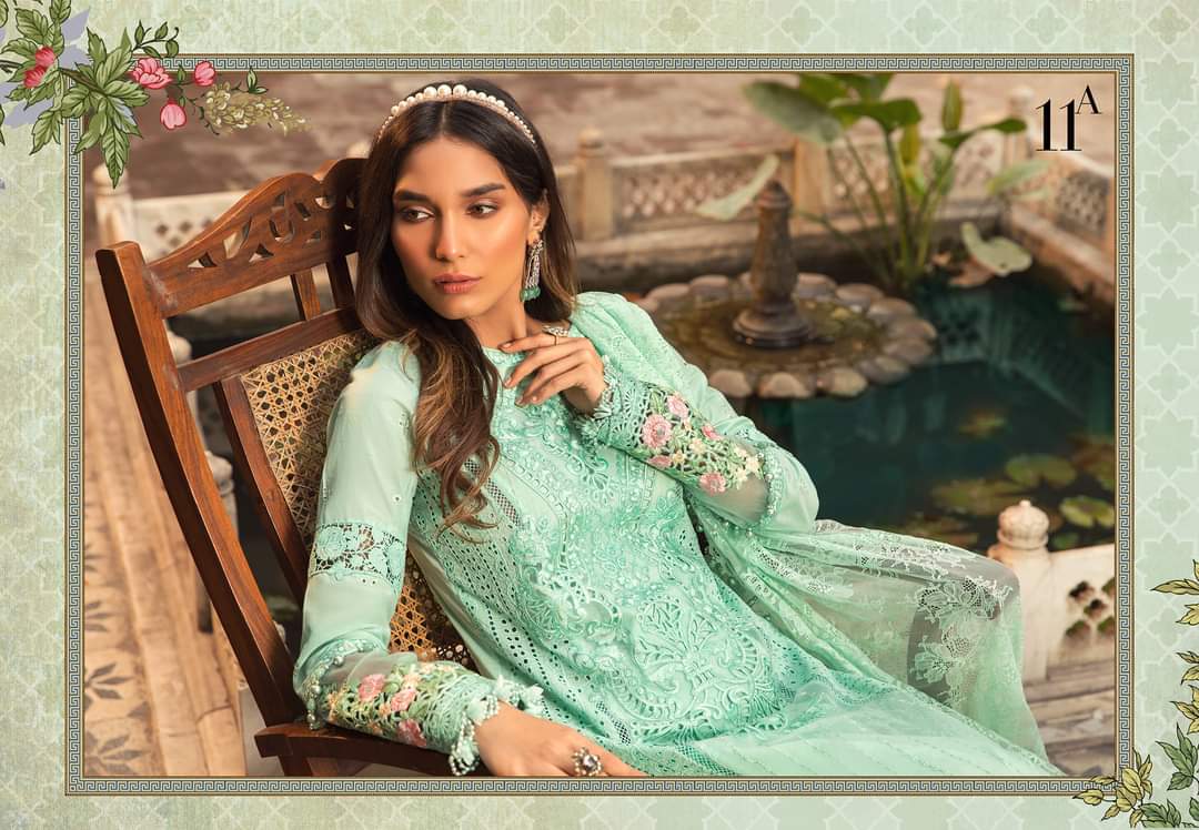 D22-11-A | Maria B | Unstitched Luxury Lawn Collection 2022