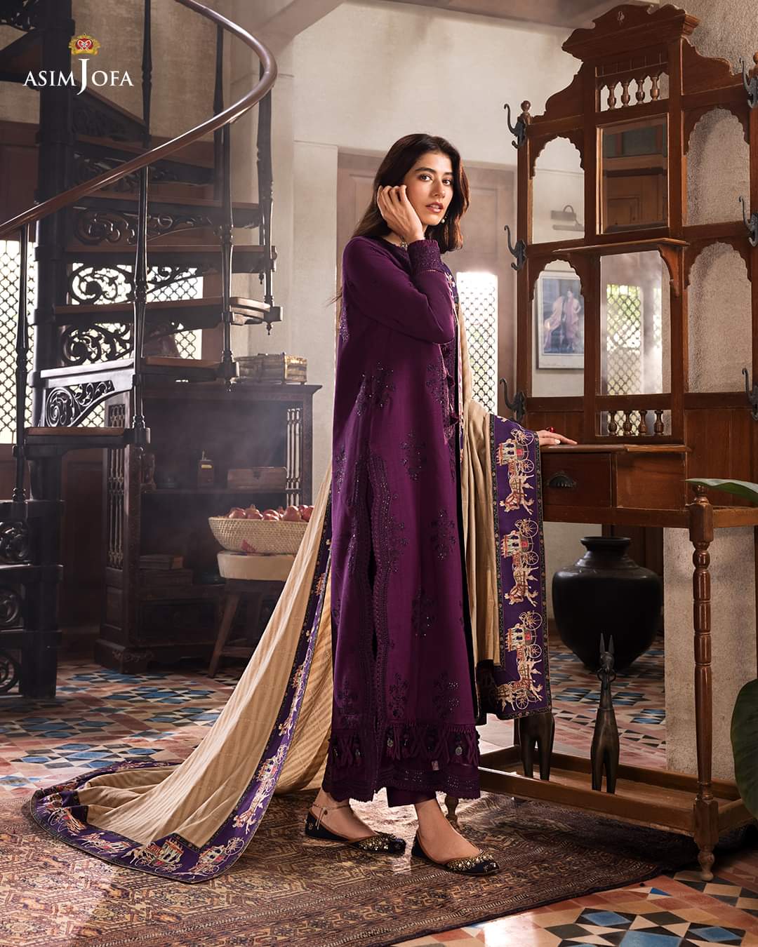 AJK-02 | Asim Jofa | The Syra Edit | Kashmiri Shawl Collection 2022