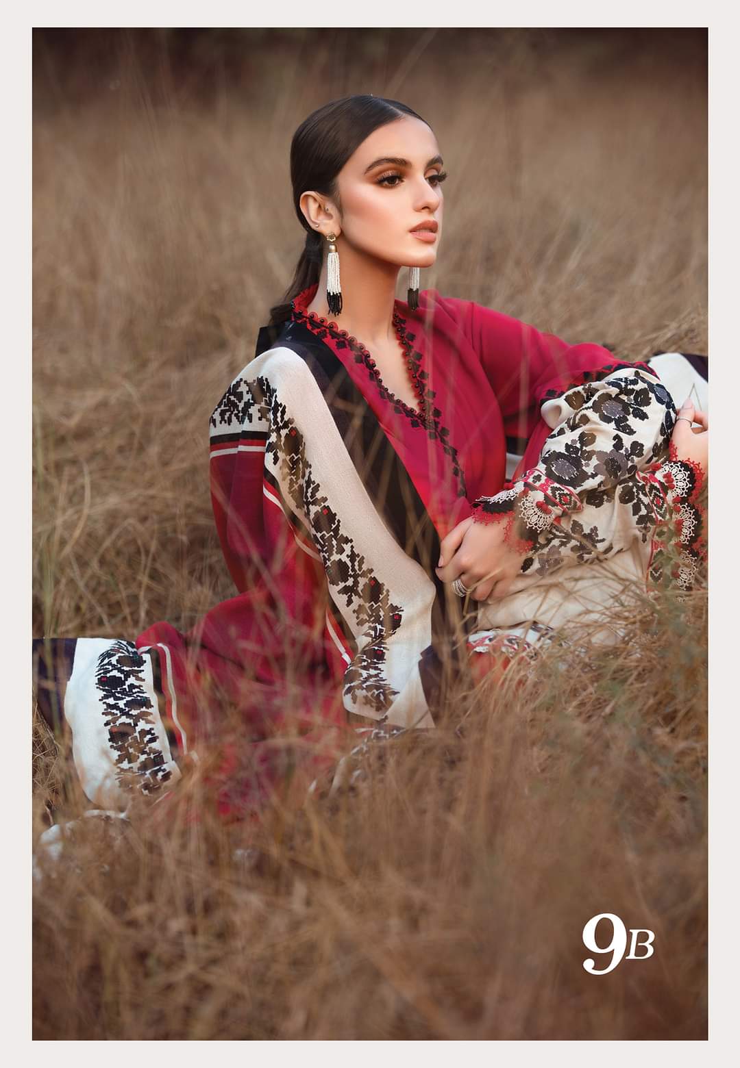 9B | Maria B | Mprints Shawls Collection 2022