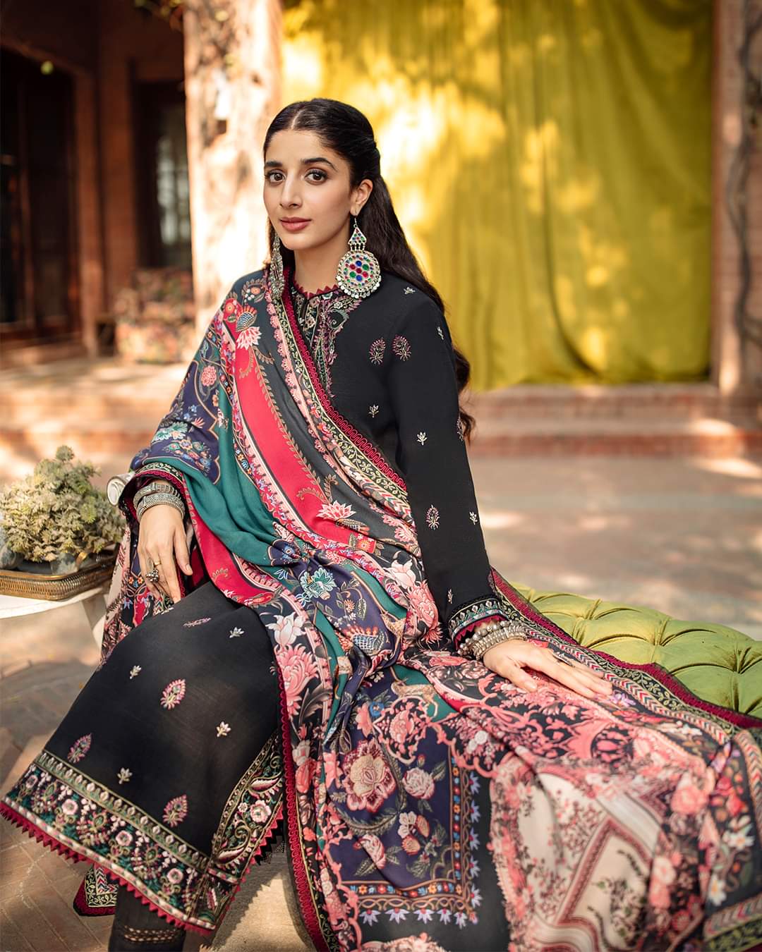 AJW-07 | Asim Jofa | Mawra & Ayeza Edit | Asra Winter Printed Shawl Collection 2022
