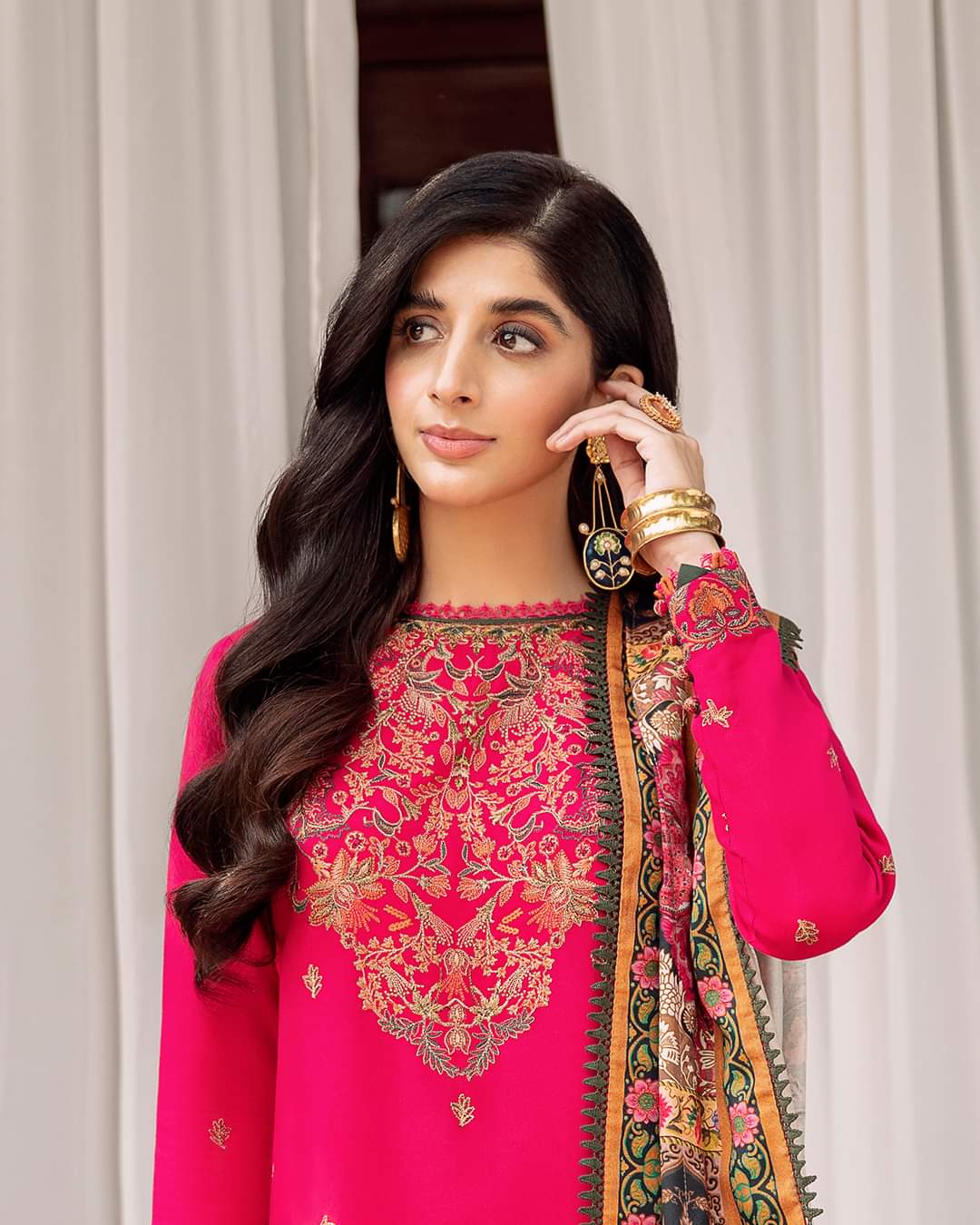 AJW-05 | Asim Jofa | Mawra & Ayeza Edit | Asra Winter Printed Shawl Collection 2022