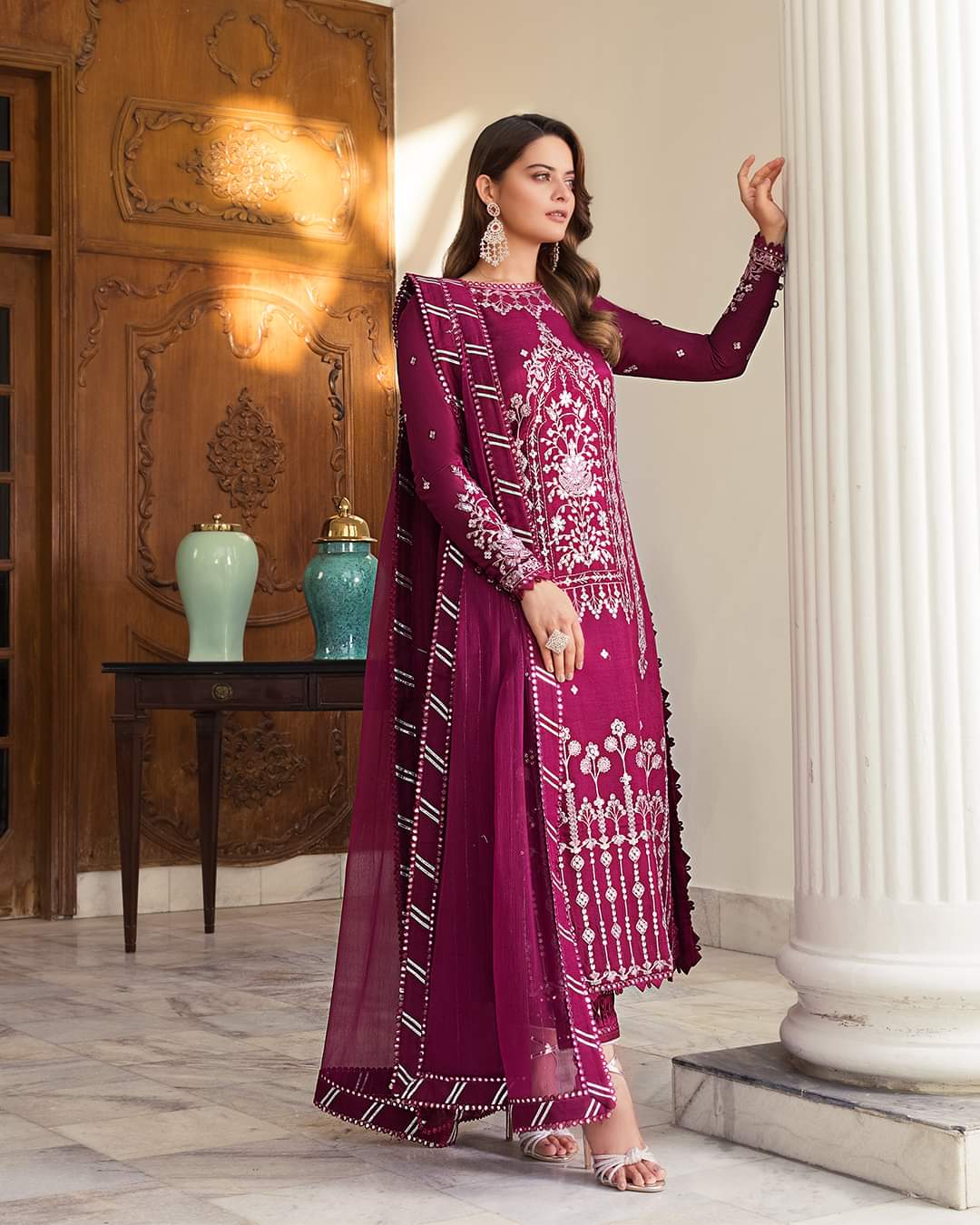 AJSM-18 | Asim Jofa | Unstitched Maahru & Noorie Collection 2023