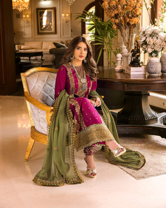 AJSM-01 | Asim Jofa | Unstitched Maahru & Noorie Collection 2023
