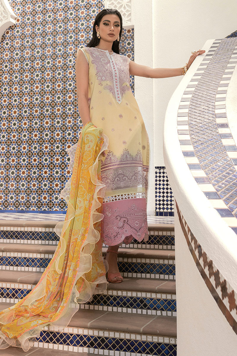 Peach Peony - HM22-01B | Mushq | Hemline Lawn Collection 2022