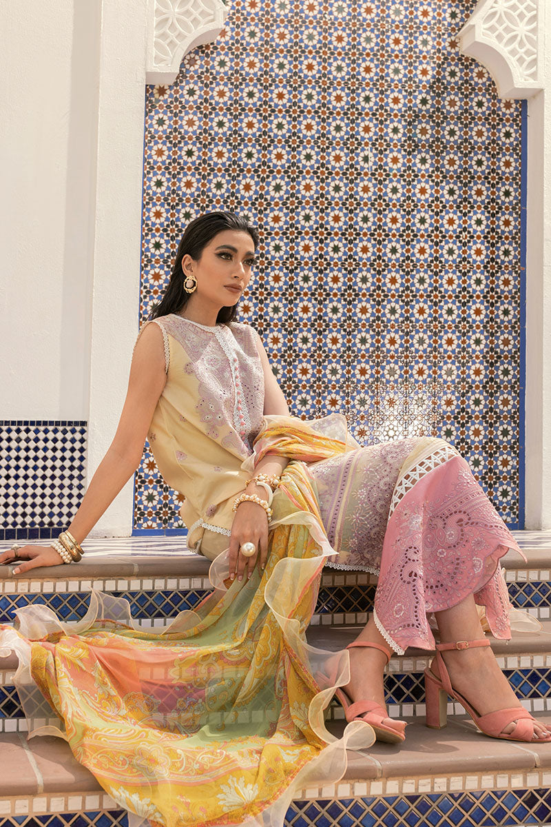 Peach Peony - HM22-01B | Mushq | Hemline Lawn Collection 2022