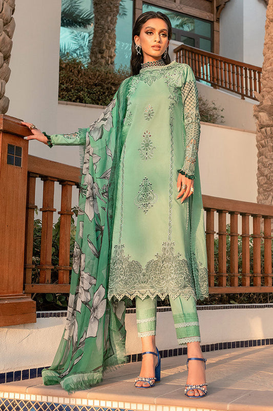 Fresh Sage - HM22-02B | Mushq  | Hemline Lawn Collection 2022