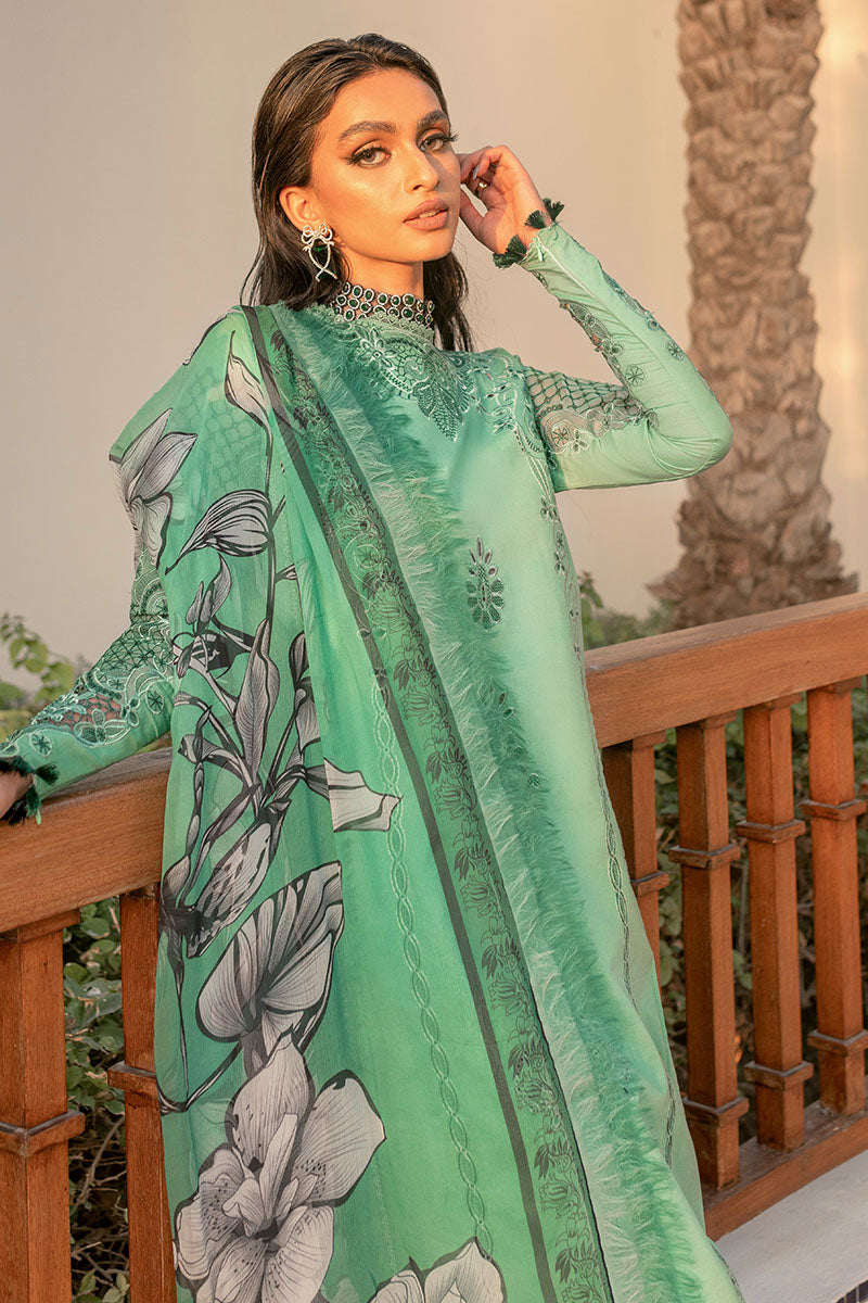 Fresh Sage - HM22-02B | Mushq | Hemline Lawn Collection 2022