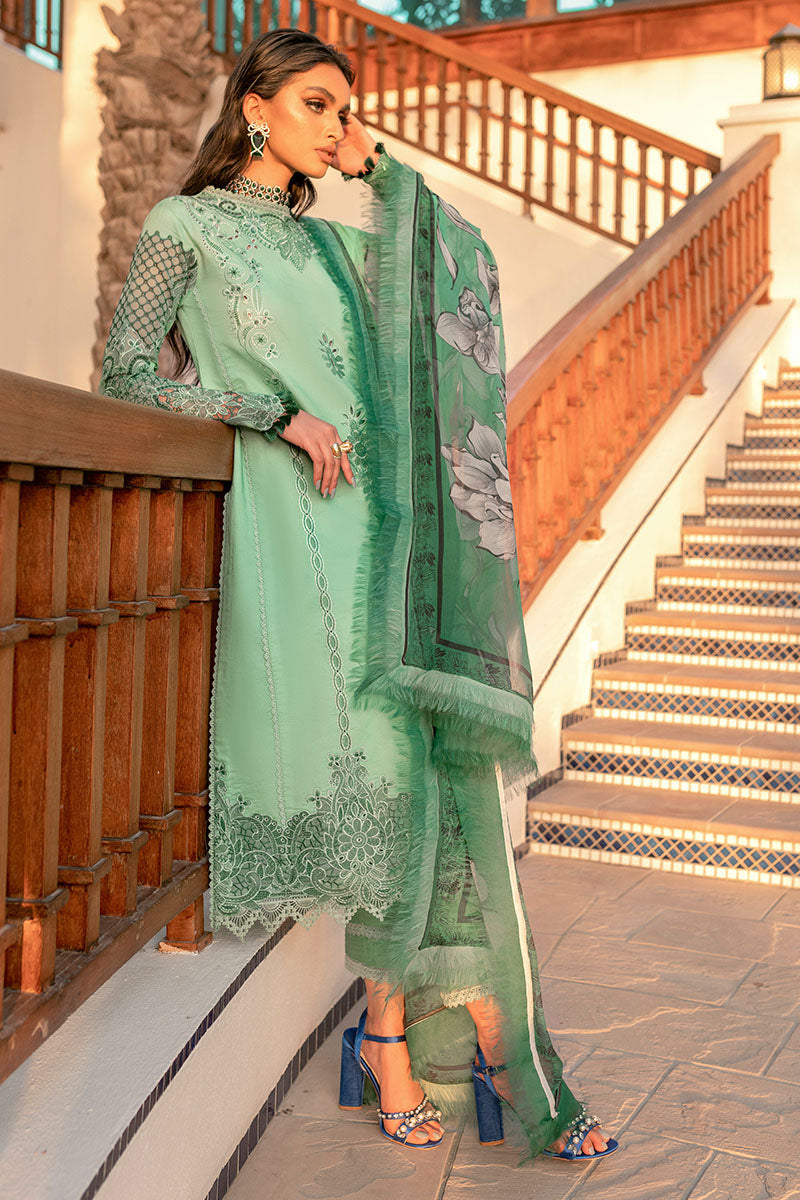 Fresh Sage - HM22-02B | Mushq | Hemline Lawn Collection 2022