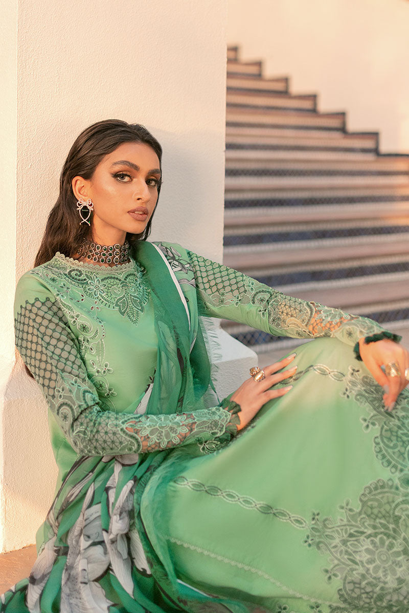 Fresh Sage - HM22-02B | Mushq | Hemline Lawn Collection 2022