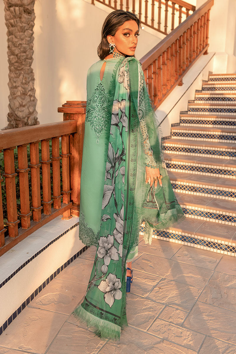 Fresh Sage - HM22-02B | Mushq | Hemline Lawn Collection 2022