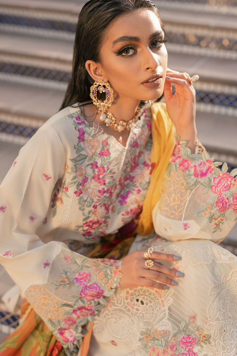 French Vanilla - HM22-03B | Mushq | Hemline Lawn Collection 2022