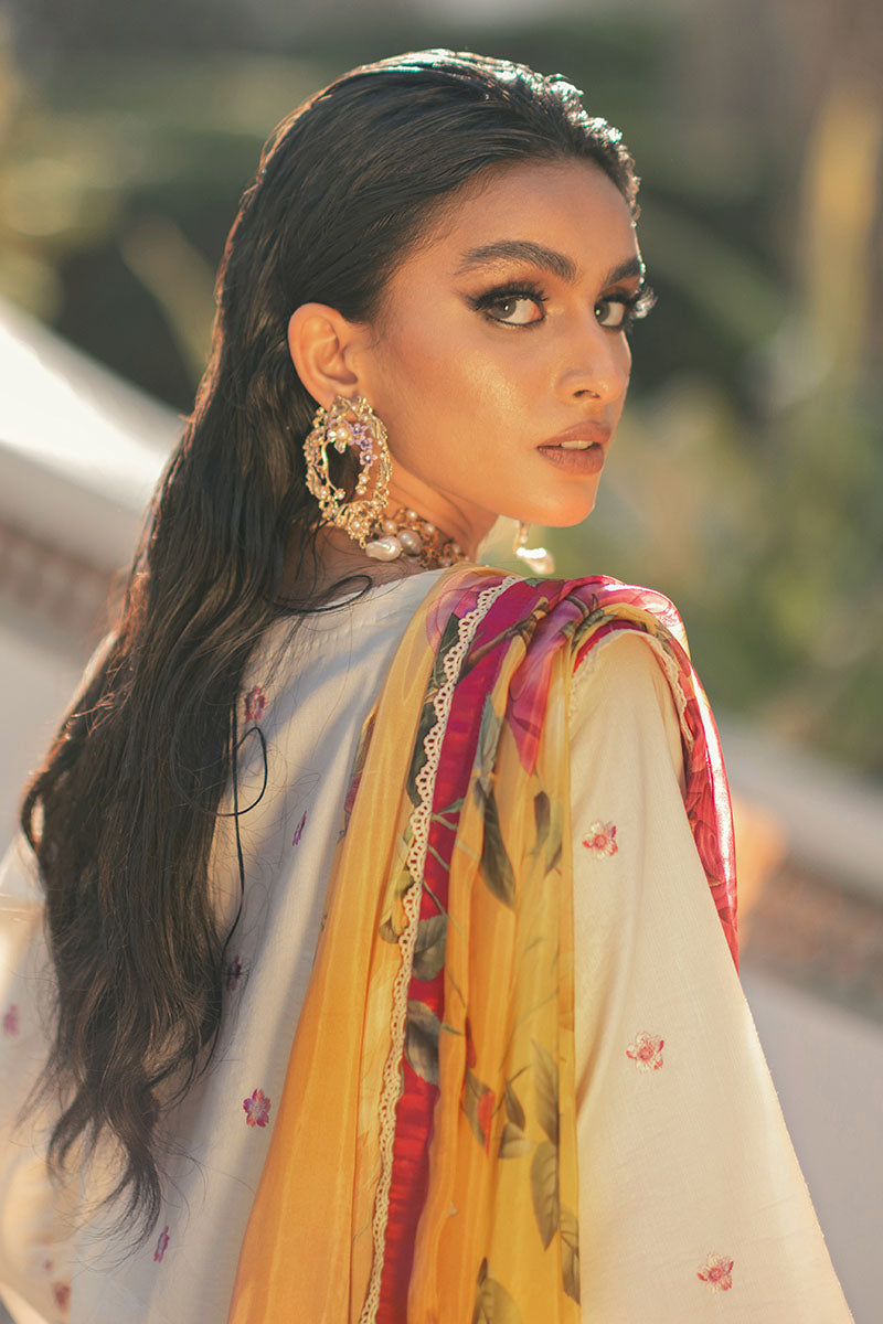 French Vanilla - HM22-03B | Mushq | Hemline Lawn Collection 2022