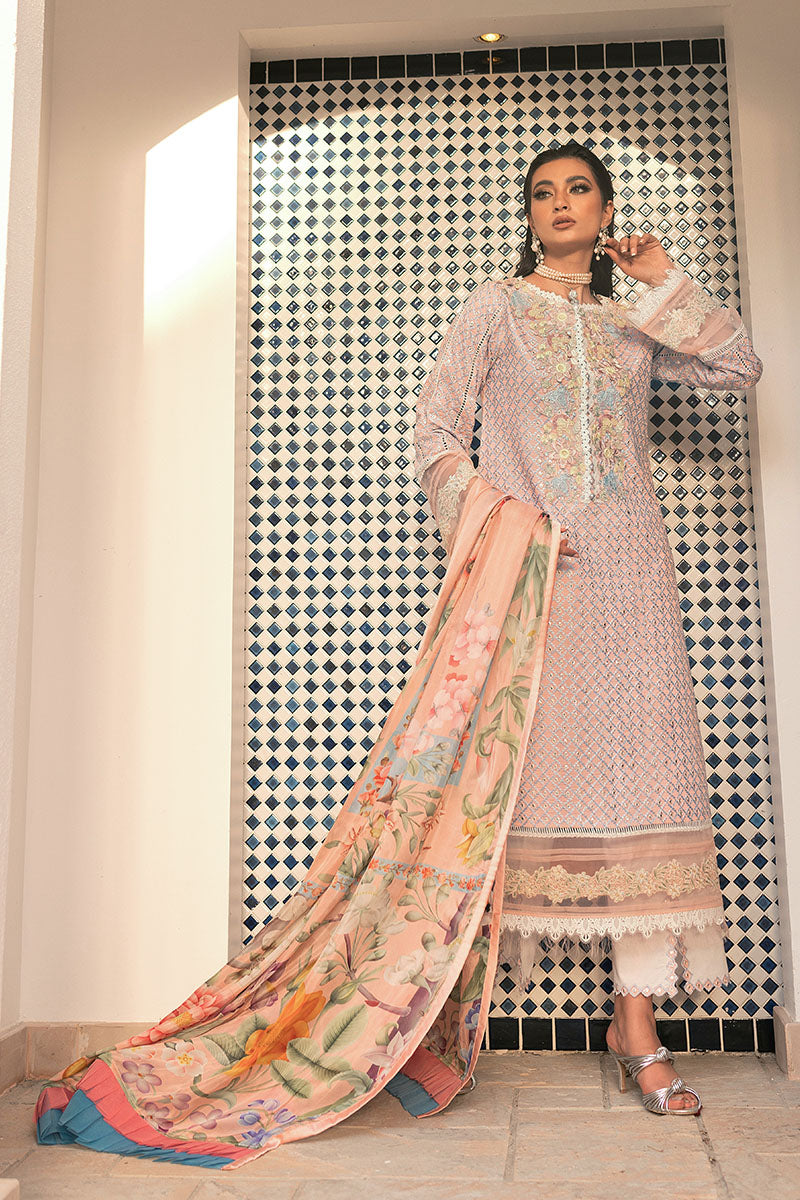 Pink Suede - HM22-04B | Mushq | Hemline Lawn Collection 2022