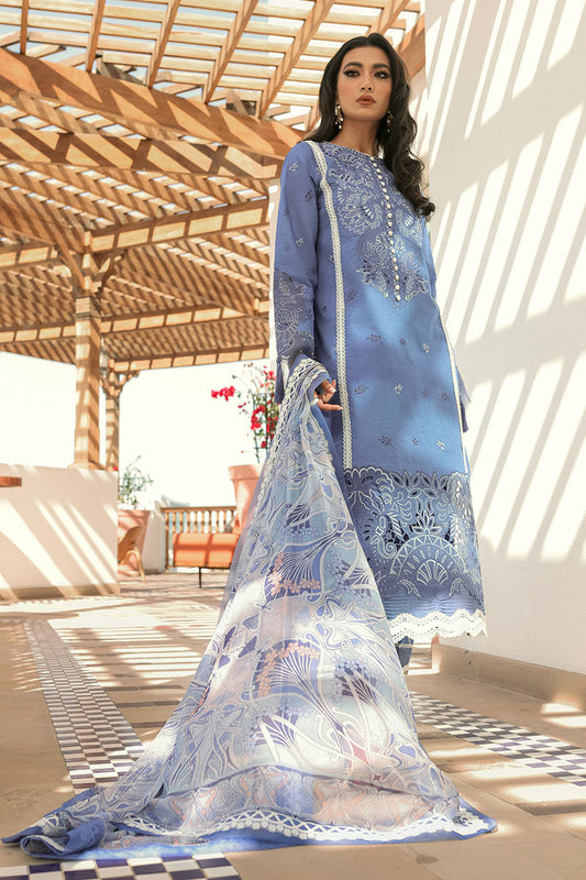 Blue Shadow - HM22-05A | Mushq  | Hemline Lawn Collection 2022