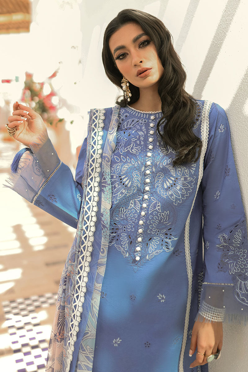 Blue Shadow - HM22-05A | Mushq | Hemline Lawn Collection 2022