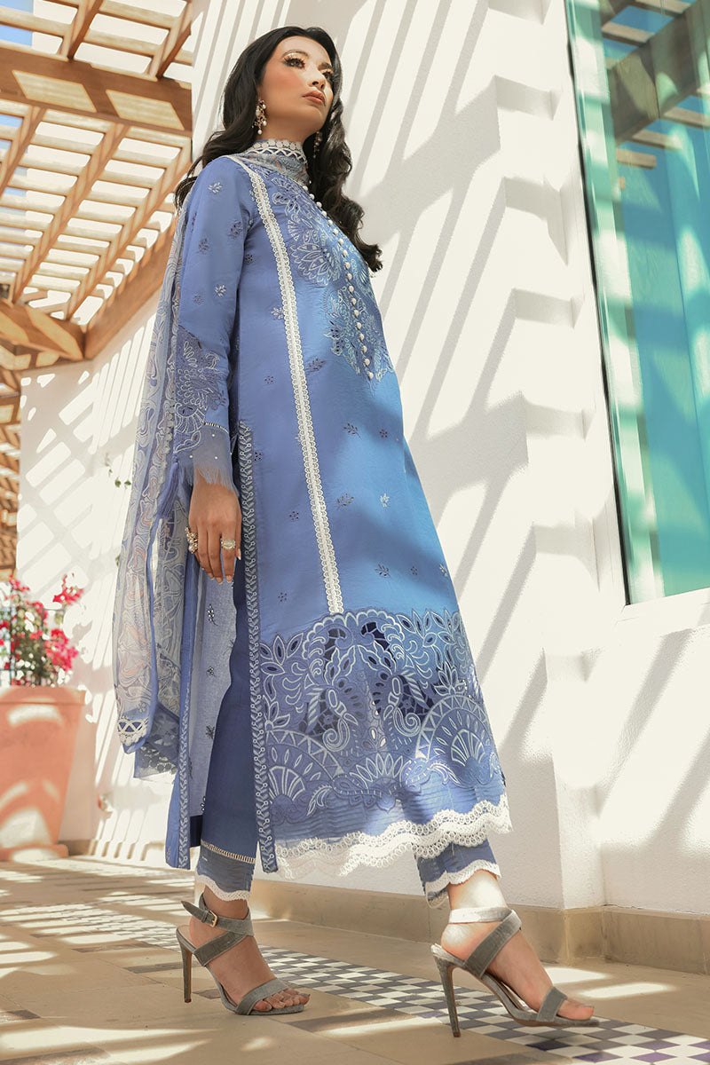 Blue Shadow - HM22-05A | Mushq | Hemline Lawn Collection 2022