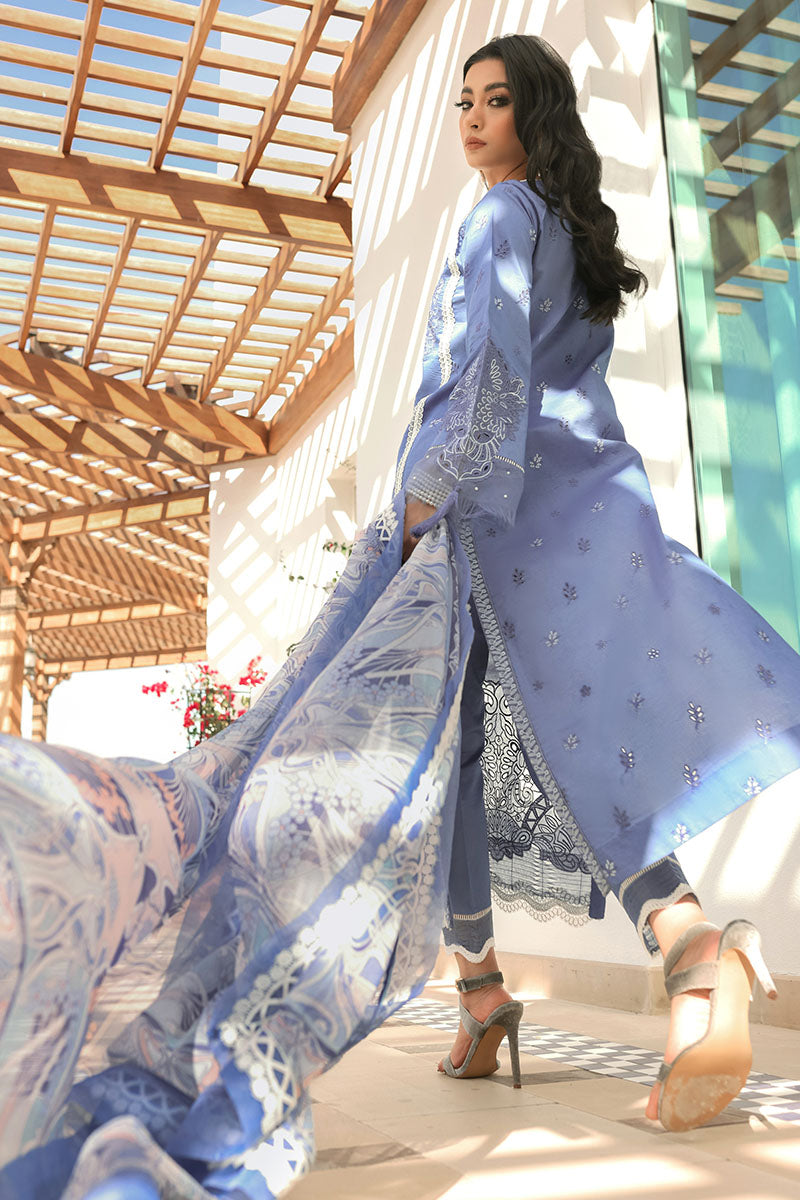 Blue Shadow - HM22-05A | Mushq | Hemline Lawn Collection 2022